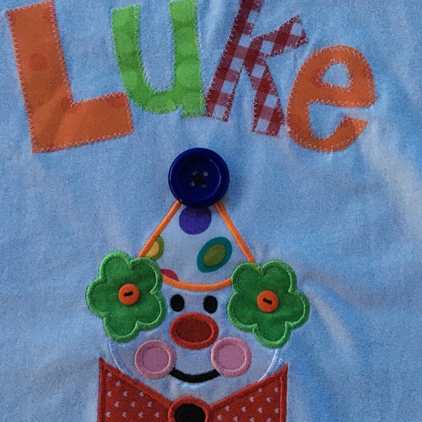 Childs clown circus shirt circus trip Birthdat gift boys/girls clown personalized free family clown shirt