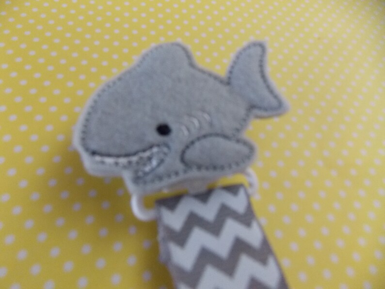 Shark Pacifier Holder Personalized Free Pacifier Clip Binky Etsy