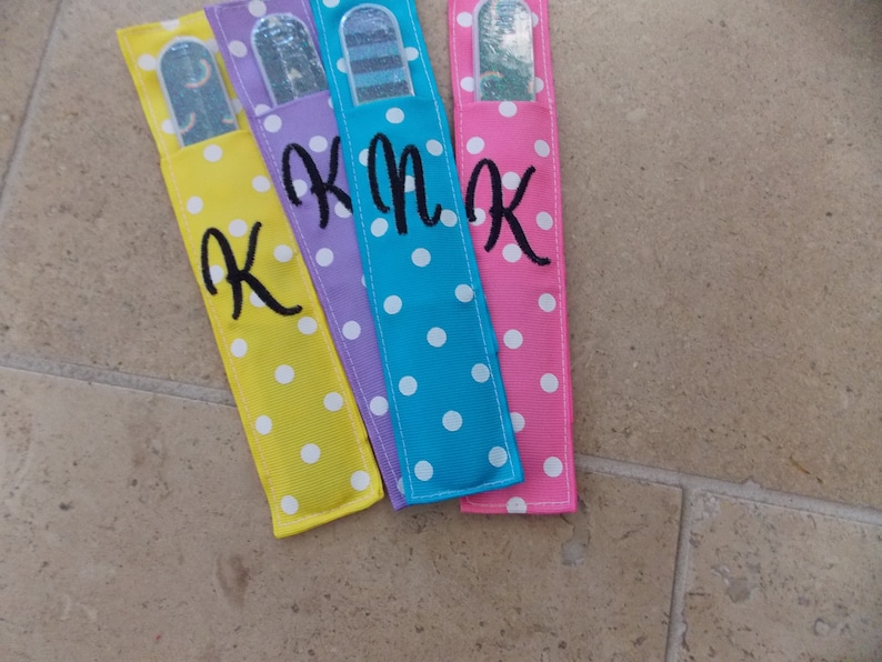 Personalized Finger Nail File Holder Monogramed Grosgrain Etsy