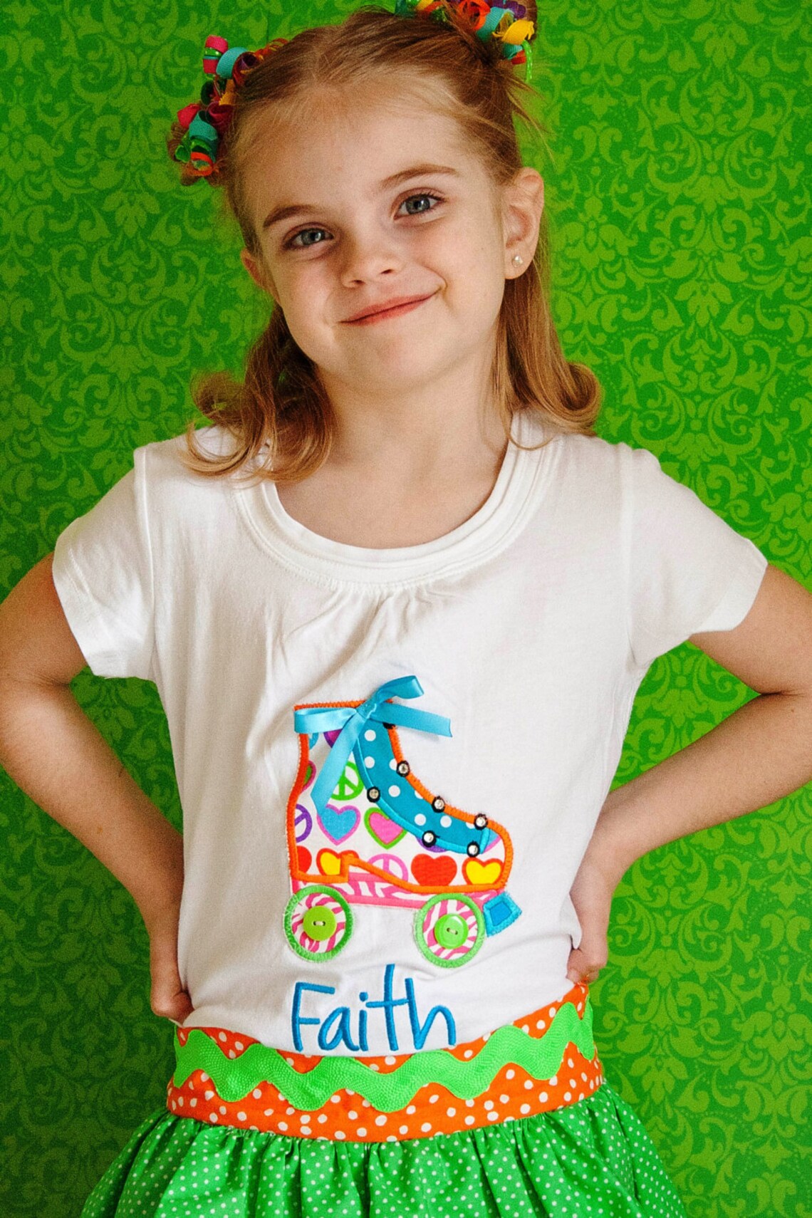 Roller Skate shirt for girls and toddlers Skate party Etsy