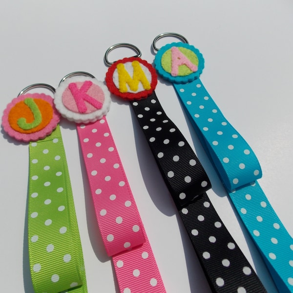 Initial Headband Holder ribbon headband holder  dot ribbon initial headband holder