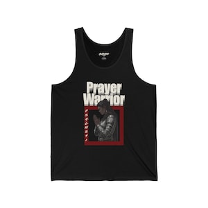 Prayer Warrior Tank, Inspirational Workout Shirt, Faith Activewear, Spiritual Fitness Top, Unisex Jersey Tee