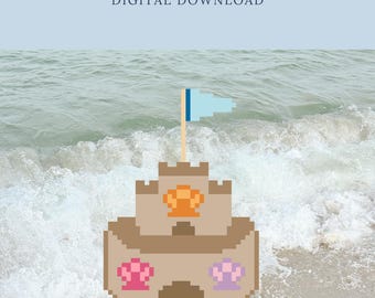 Sand Castle - Needlepoint Digital Design