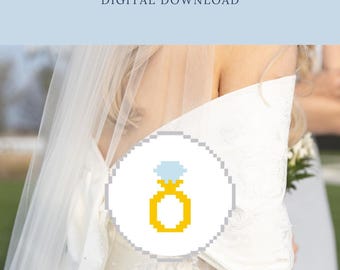 Mini anillo de compromiso - Gráfico de bordado digital