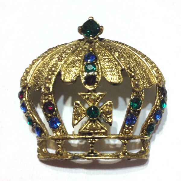 Vintage Crown Brooch