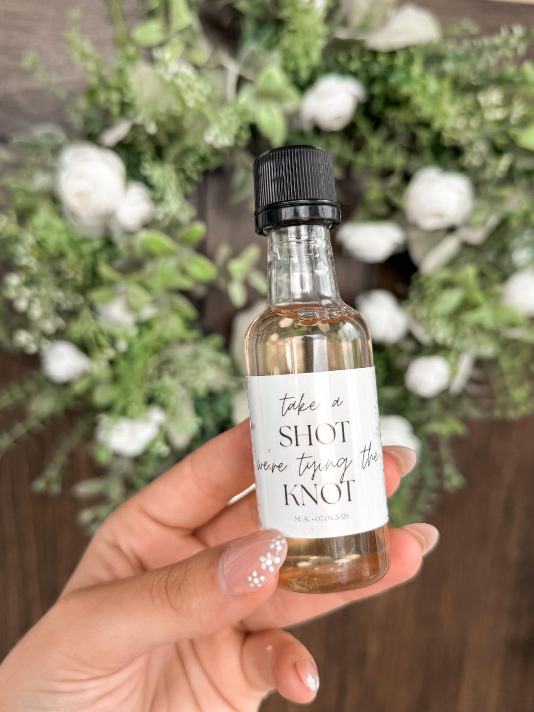 Spent Shot Labels Take a Shot We're Tying the Knot - Custom Shot Labels for Weddings or ...