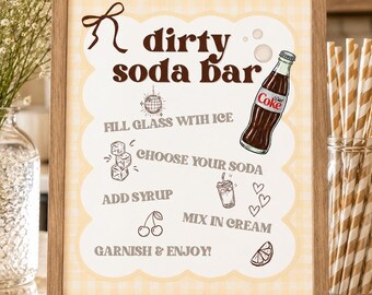 Listo para dar a luz - Letrero para estación de bebidas con temática de refrescos para baby shower (PDF)