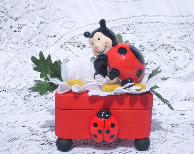 Ladybug Jewelry Box Etsy