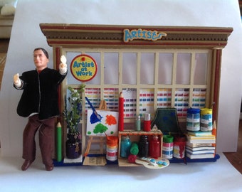 Sale Handmade Miniature Artist Window Display Handmade