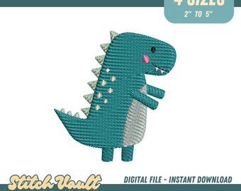 T Rex Dinosaur Skeleton Embroidery Design (digital Pattern) - Etsy