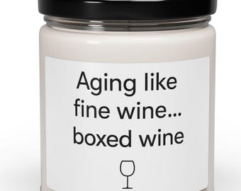 Wine Scented Soy Candle: Hand-Poured Aromatherapy, 9oz
