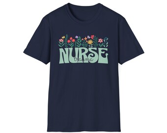 Nurse Appreciation Shirt – Floral Graphic Tee – Healthcare Worker Gift, Nursing Student T-Shirt