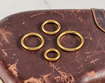 Titanium Hoop Nose Ring Hinged Septum Ring 20G 18G 16G Cartilage Helix Earring Hypoallergenic Body Jewelry