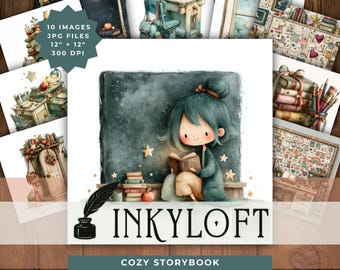 Storybook Classroom Clipart Set, Cozy Teacher Welcome Graphics for Back to School