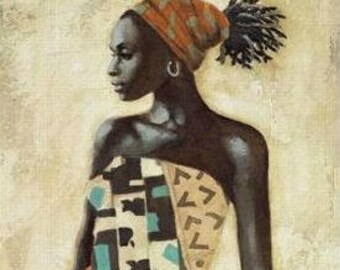 African Beauty IV - Cross stitch pattern - pdf format - Delivered by email - This is not a kit