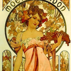 White Star - Cross stitch pattern, pdf format, Delivered by email, Alphonse Mucha, Art Nouveau cross stitch, Art cross stitch