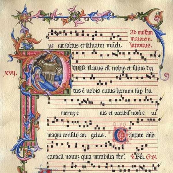 Musical Illuminated Manuscripts I - Cross stitch pattern - pdf format - Delivered by email - This is not a kit