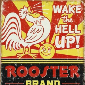 Rooster Brand Coffee - Cross stitch pattern, pdf format, Delivered by email, Vintage Ads cross stitch