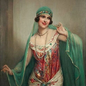 Orientale Aux Perles - Cross stitch pattern, pdf format, Delivered by email, François Martin-Kavel, Art cross stitch,