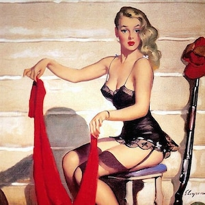 Who, Me - Cross stitch pattern, pdf format, Delivered by email, Gil Elvgren, Pin Ups cross stitch
