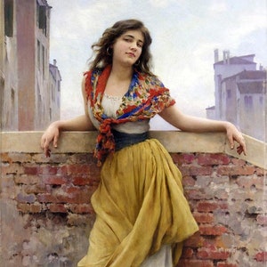 The Watercarrier - Cross stitch pattern, pdf format, Delivered by email,