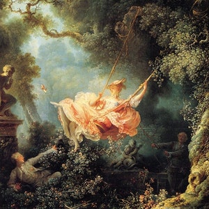 The Swing - Cross stitch pattern, pdf format, Delivered by email, Jean Honoré Fragonard, Art cross stitch