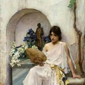 Flora - Kruissteekpatroon, pdf-formaat, bezorgd per e-mail, John William Waterhouse, kunstkruissteek