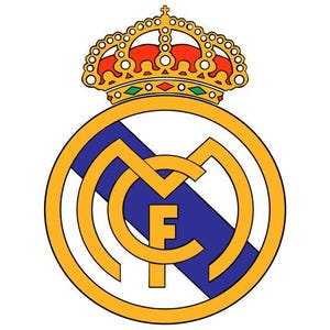 Teamembleem - Real Madrid CF - kruissteekpatroon, pdf-formaat, bezorgd per e-mail, teamemblemen en sportkruissteek
