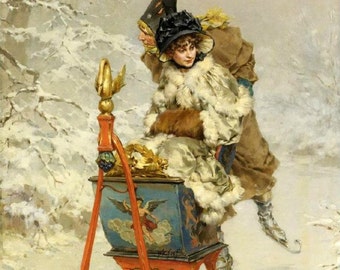 Swept Away - Cross stitch pattern, pdf format, Delivered by email, Frederick Hendrik Kaemmerer, Art cross stitch