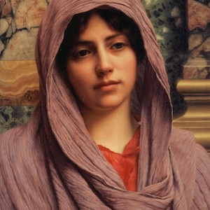 Lycinna - Cross stitch pattern, pdf format, Delivered by email, William Godward, Art cross stitch