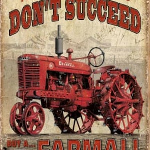Farmall - Cross stitch pattern, pdf format, Delivered by email, Vintage ads cross stitch, Cross stitch Vintage ads