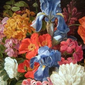 Stilleven met bloemen - kruissteekpatroon, pdf-formaat, bezorgd per e-mail, Leopold van Stoll, kruissteek bloemen, stilleven xstitch