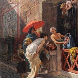The Mask Seller - Kruissteekpatroon, pdf-formaat, bezorgd per e-mail, Cesare Mariani, kunstkruissteek