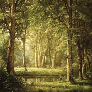 Early Summer - Cross stitch pattern, pdf format, Delivered by email,  William Trost Richards, Landscapes cross stitch, Art cross stitch