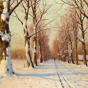 Winter Landscape - Cross stitch pattern, pdf format, Delivered by email, Landscapes cross stitch, Winter cross stitch