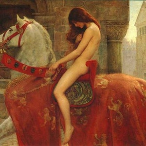Lady Godiva - Cross stitch pattern, pdf format, Delivered by email,