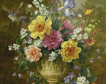 Bouquet of Summer Flowers - Cross stitch pattern - pdf format - Delivered by email - This is not a kit