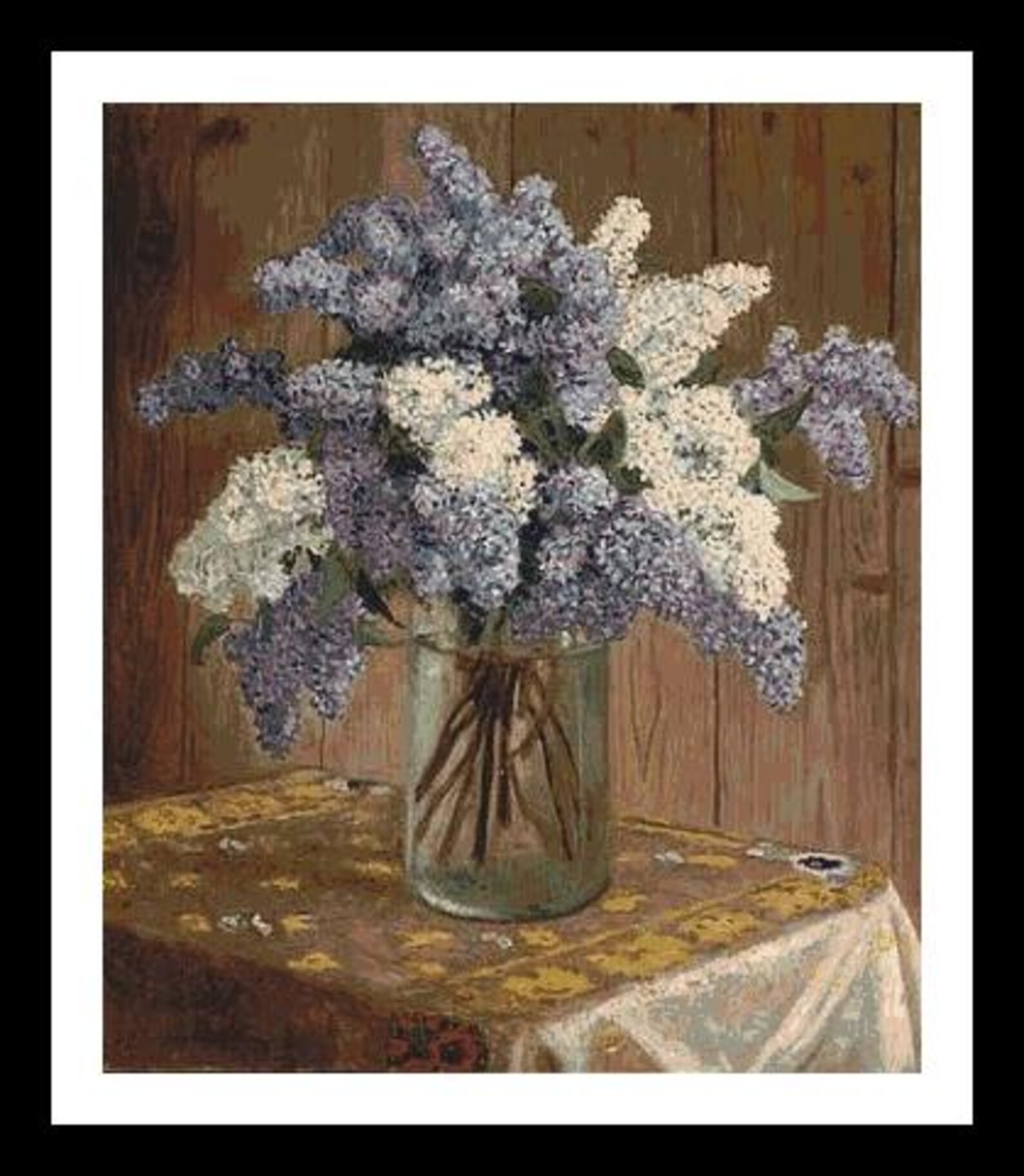 Lilacs in a Glass Vase - Cross Stitch Pattern, Pdf Format, Delivered by ...