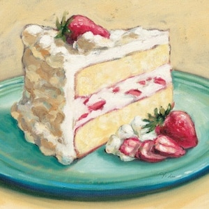 Strawberry Cake - Cross stitch pattern, pdf format, Delivered by email, Cakes cross stitch, Desserts cross stitch