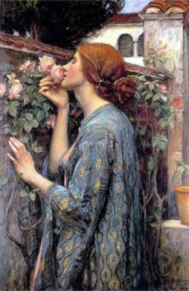El alma de la rosa - Patrón de punto de cruz, formato pdf, Entregado por correo electrónico, John William Waterhouse, Arte punto de cruz, Arte punto de cruz