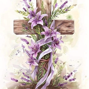 Holy Cross 1 - Kruissteekpatroon, pdf-formaat, bezorgd per e-mail, kruissteek religie, kruissteek religie