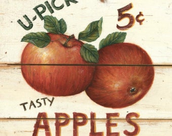 U-Pick Tasty Apples - Cross stitch pattern pdf format