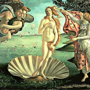 El nacimiento de Venus - Patrón de punto de cruz, formato pdf, Envío por email, Sandro Botticelli, Arte punto de cruz, Arte punto de cruz