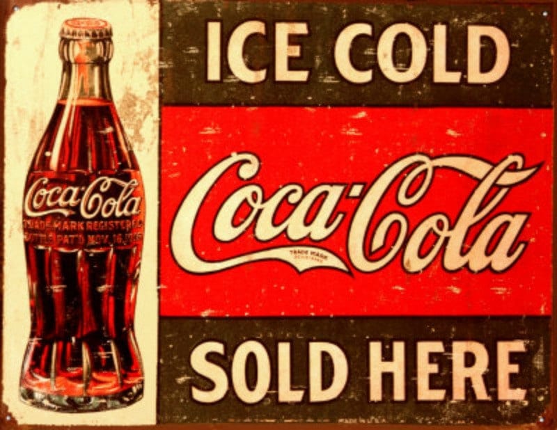 Coca-Cola アイスコールドサイン 1989年製　　なんちゃん アイス コールド コカ コーラ - クロスステッチ パターン - PDF 形式