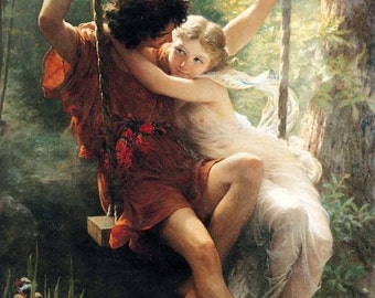Springtime - Cross stitch pattern, pdf format, Delivered by email, Pierre-Auguste Cot, Art cross stitch, Spring cross stitch