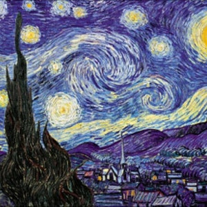 Starry Night - Cross stitch pattern - pdf format - Delivered by email - This is not a kit