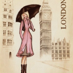 London Girl - Cross stitch pattern, pdf format, Delivered by email, Modern cross stitch, Contemporary cross stitch
