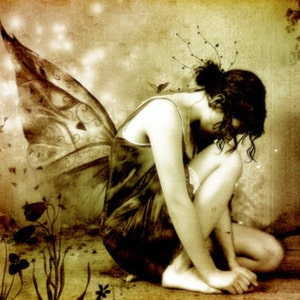 Sadness - Cross stitch pattern, pdf format, Delivered by email, Fairies cross stitch