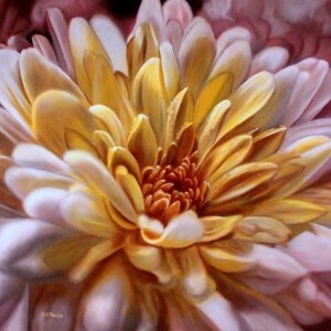 Chrysanthemum Starburst - kruissteekpatroon, pdf-formaat, bezorgd per e-mail, bloemen kruissteek, kruissteek bloemen