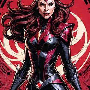 Scarlet Witch - kruissteekpatroon, pdf-formaat, bezorgd per e-mail, Scarlet Witch-kruissteek, Scarlet Witch-kruissteek, kruissteek Scarlet Witch